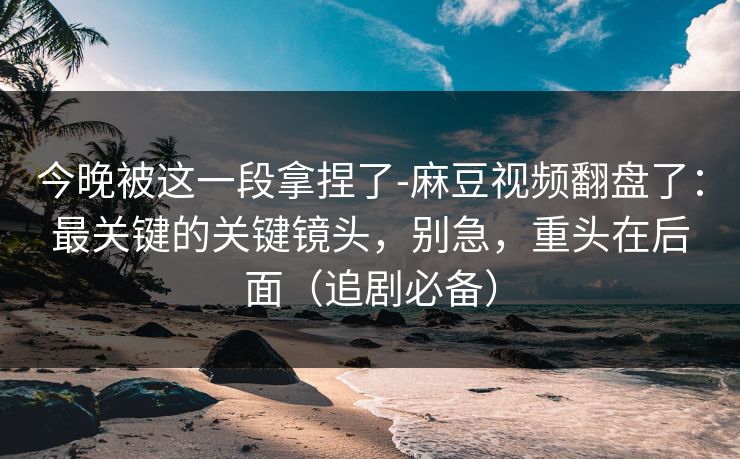 今晚被这一段拿捏了-麻豆视频翻盘了：最关键的关键镜头，别急，重头在后面（追剧必备）
