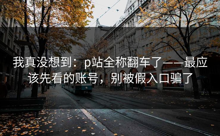 我真没想到:p站全称翻车了——最应该先看的账号,别被假入口骗了
